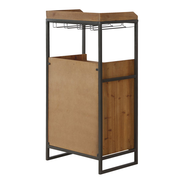 Williston Finley 15 Bottle Floor Wine Bottle & Glass Rack in